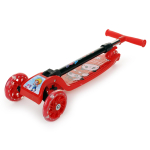 Кикборд эконом самокат детский 3 х колесный, со светом, красный