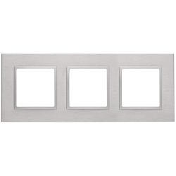 14-5203-03 ЭРА Рамка на 3 поста, металл, Эра Elegance, алюминий+алюм