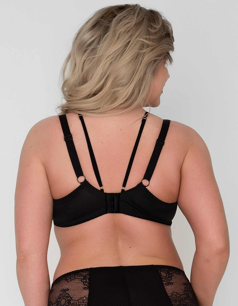 Бюстгальтер-топ с мягкими чашками и кружевом (Размер: 65H) (Цвет: черный)