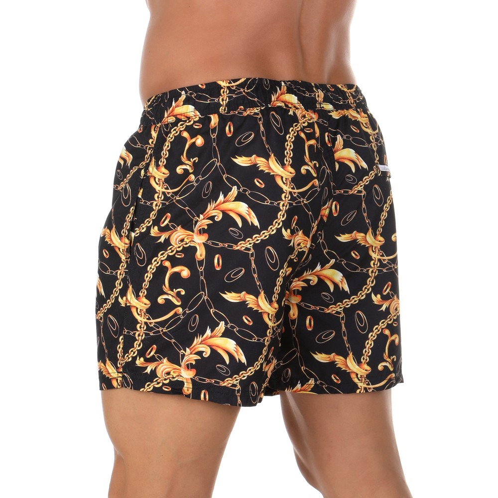 Мужские шорты для плавания черные с принтом DOREANSE 3813 Golden Age