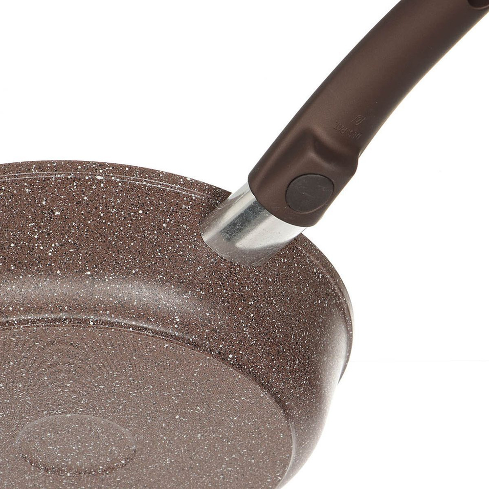 Сковорода алюминий, 26 см, антипригарное покрытие, Vari, Pietra, коричневая, BR31226, съемная ручка