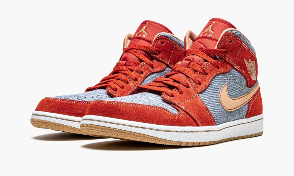 Air Jordan 1 Mid "Denim Red"