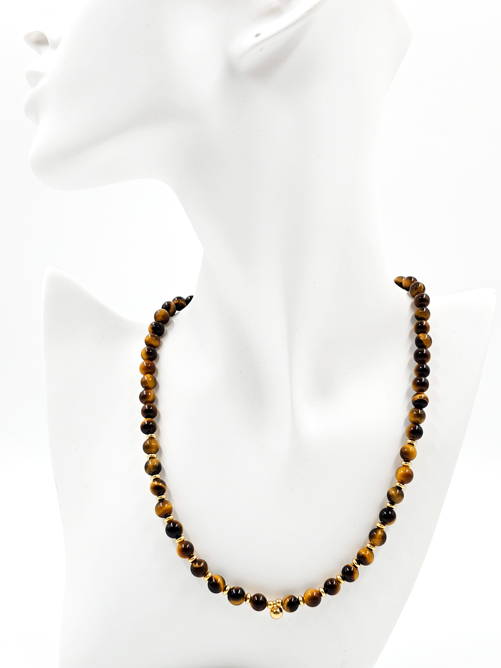 Чокер - Бусы из натурального камня тигровый глаз