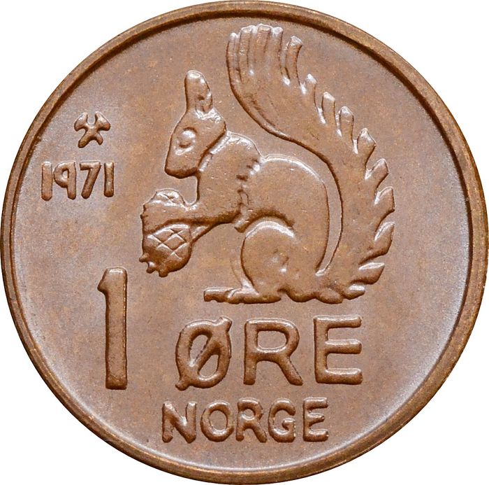 1 эре 1971 Норвегия