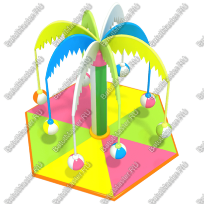 Электрическая карусель детская 4KIDS "Кокосовая пальма"