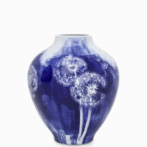 Ваза Verona I высота 36 см, синий, белый