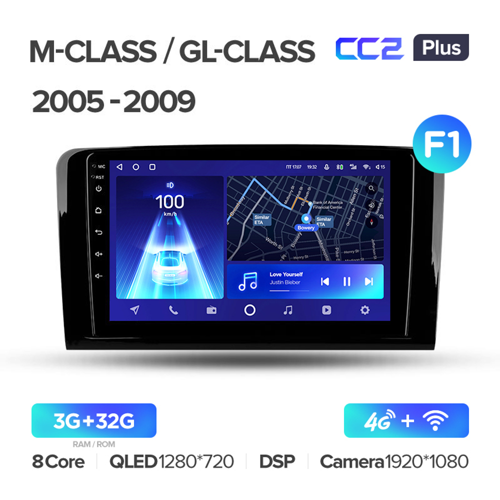 Teyes CC2 Plus 9"для Mercedes-Benz M-Class, GL-Class  2005-2009