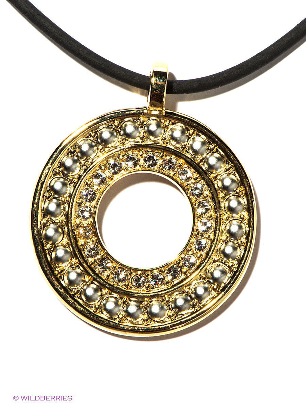 "Фритэ" подвеска в серебряном покрытии из коллекции "Франциска" от Jenavi с замком карабин