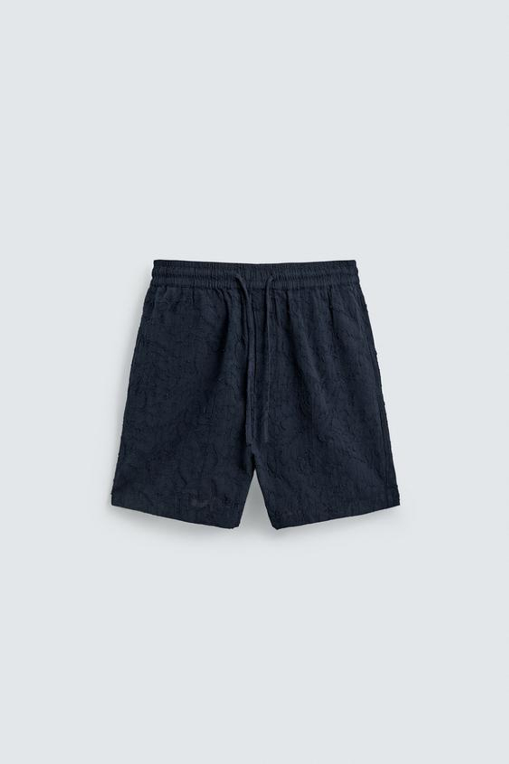ZARA ЖАККАРДОВЫЕ ШОРТЫ, МОРСКОЙ СИНИЙ