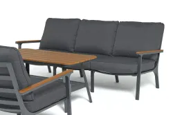 "Крокус" лаунж-зона 5-местная из алюминия, цвет темно-серый
