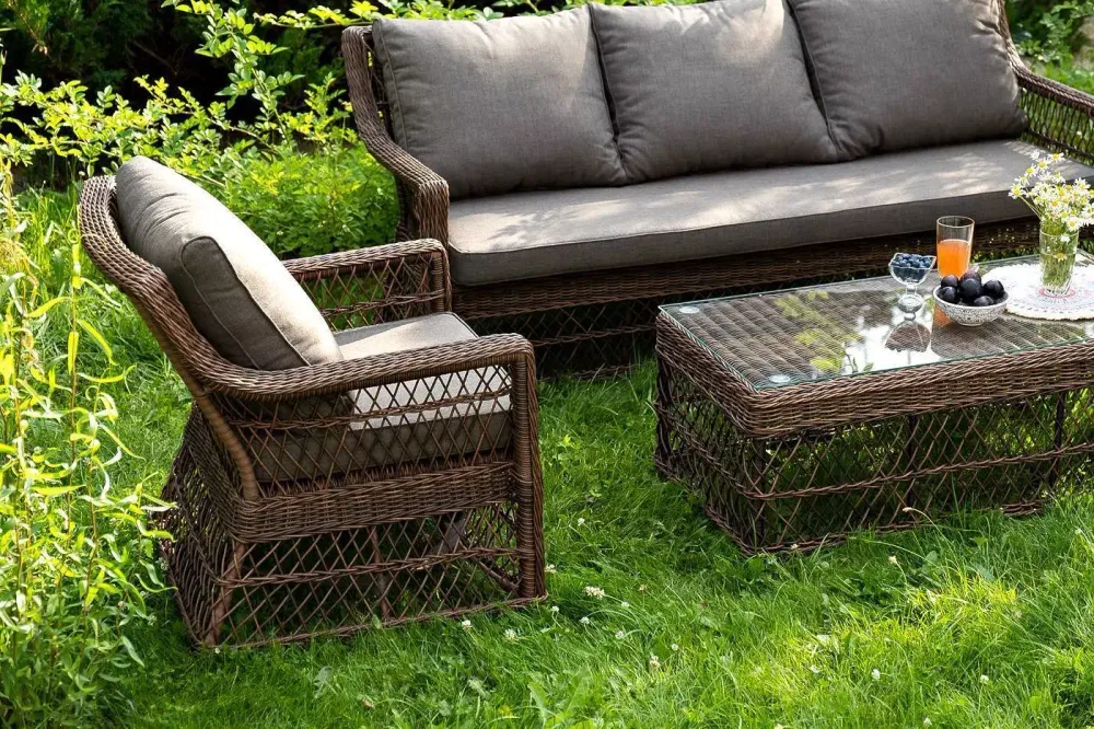 "Гранд Латте" лаунж-зона из искусственного ротанга, цвет коричневый