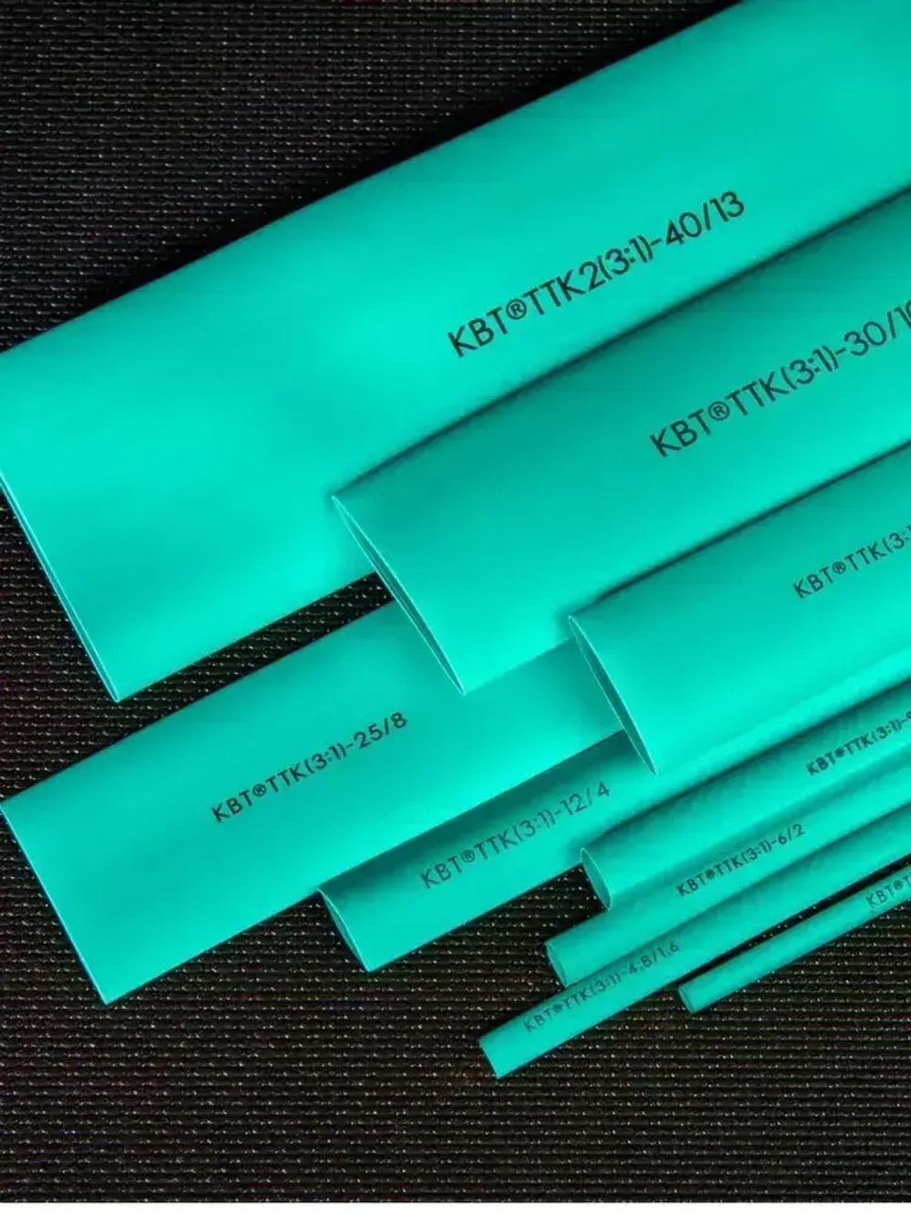 Термоусадочная трубка КВТ с клеевым слоем ЗЕЛЕНЫЙ НАБОР МИНИ 3/1 мм,4.8/1.6 мм, 6/2 мм ПО 1М. ТТК(3:1), Клеевая трубка для проводов, с подавлением горения