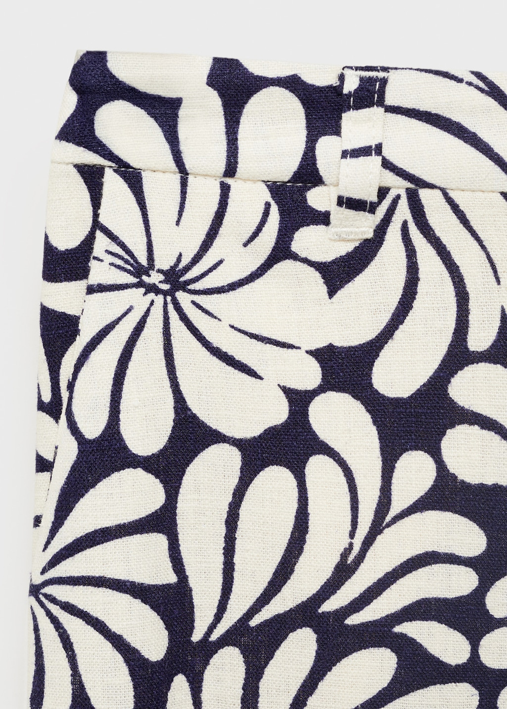 Льняные брюки с цветами