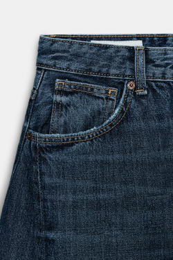 ZARA ДЖИНСЫ BALLOON ОВЕРСАЙЗ TRF С ВЫСОКОЙ ПОСАДКОЙ, МОРСКОЙ СИНИЙ