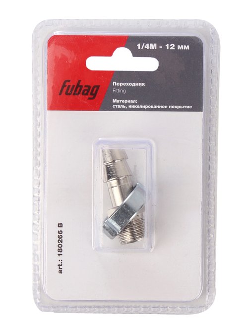 Разъемное соединение Fubag переходник 1/4"M на елочку 12мм   (180266 В)