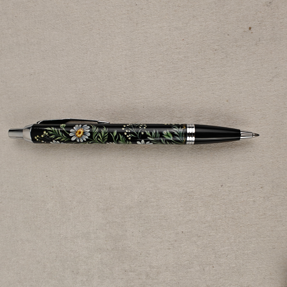 Ручка шариковая "Ромашки" с ручной росписью