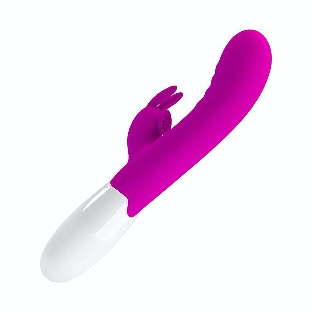 Лиловый вибромассажёр-кролик Cerberus - 21 см. (Цвет: лиловый)