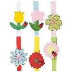 Прищепки декоративные Цветы 6 шт