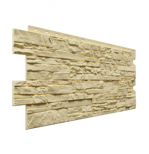 Фасадные панели (Цокольный Сайдинг) Деке Алтай Кремовый