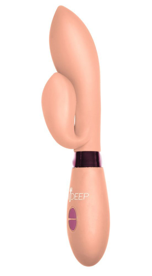 Вибратор Indeep Gina со стимулятором клитора, 20 см