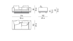 Connery sofa by Minotti Set 5 module 1