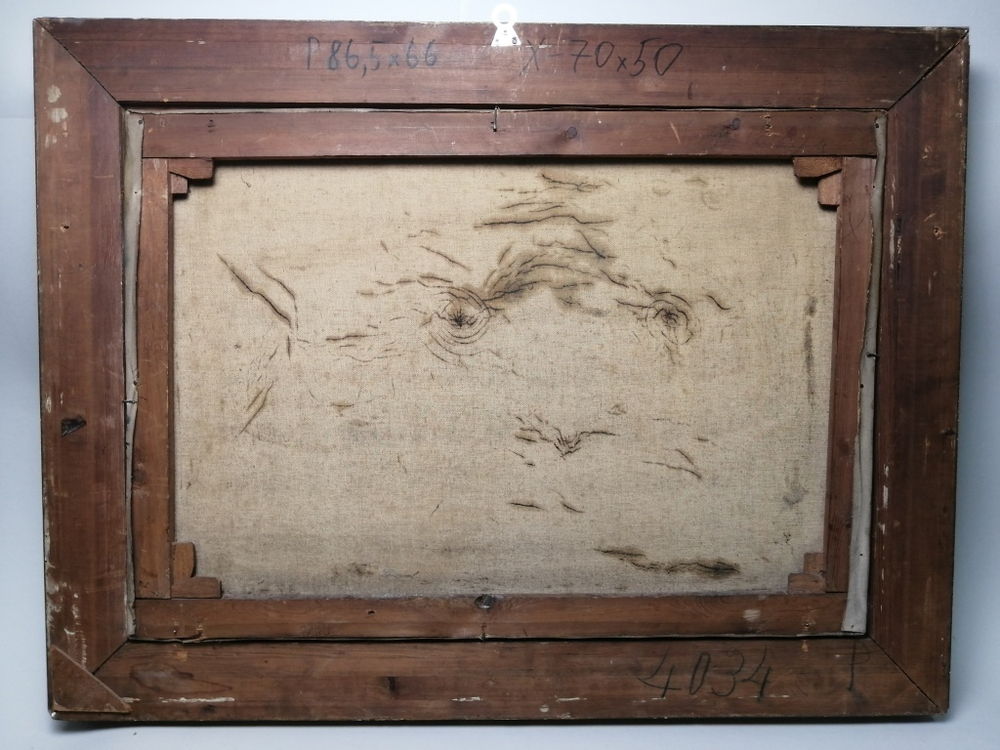 Картина «Парусник в море» Romain Steppe(1859-1927) Бельгия, II половина ХIХ века