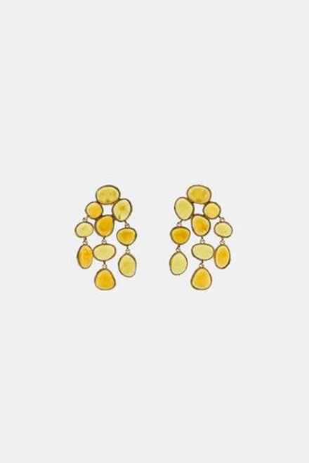 ZARA СЕРЬГИ С ДЕТАЛЯМИ ИЗ СМОЛЫ, ЖЕЛТЫЙ
