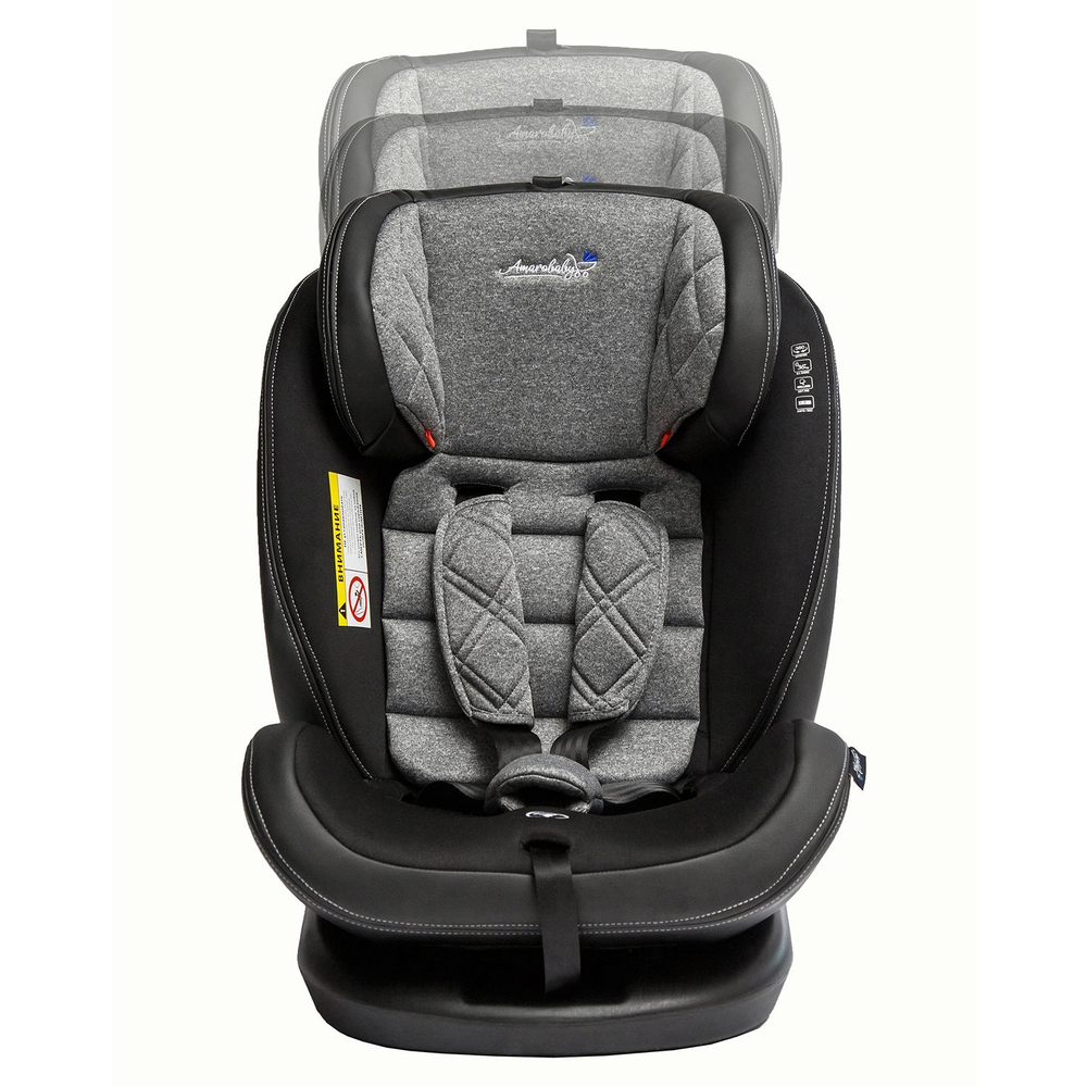 Автокресло детское AMAROBABY ST-3, Isofix класс D, группа 0+/1/2/3, (серый)