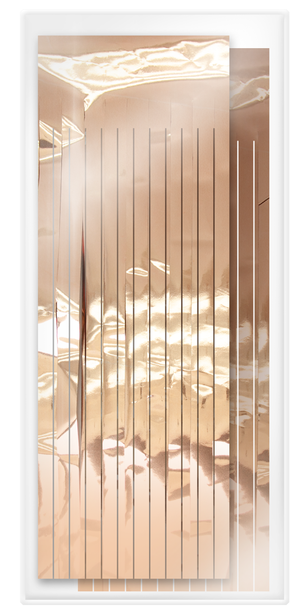 Гирлянда Тассел, Розовое золото, фольга, 3 м, 12 листов