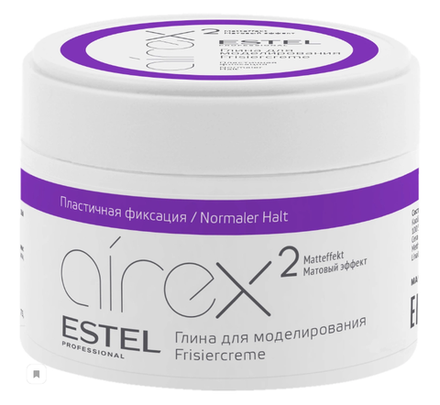 Estel Глина для моделирования волос Airex, с матовым эффектом, пластичная фиксация, 65 мл