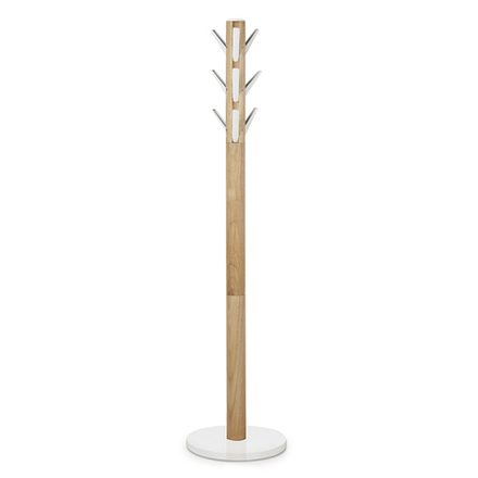 Вешалка напольная Flapper, 169 см, белая/дерево