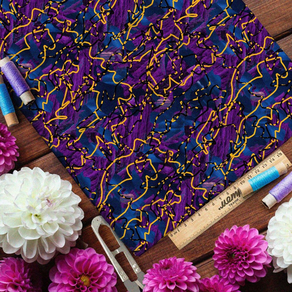 Ткань атлас ядовитая река