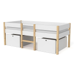 Кровать детская софа 90х200 с бортиком без ящиков односпальная из сосны и из МДФ для девочки и мальчика