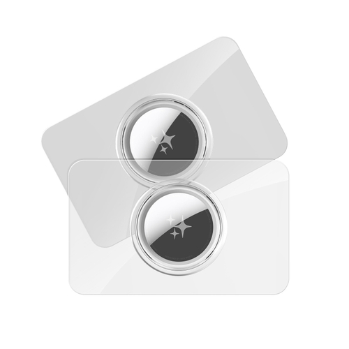 Комплект чехлов (2 шт.) в форме карточки для AirTag, серия PC Card-Shaped Case (прозрачный и серый)