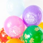 Шар (12"/30 см) Золотые листья, Ассорти, пастель, 5 ст 25 шт.