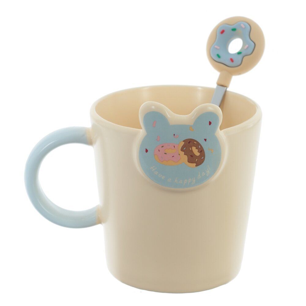 GAEM Кружка с ложкой, 350 мл, L12 W9,5 H11 см, 4в.