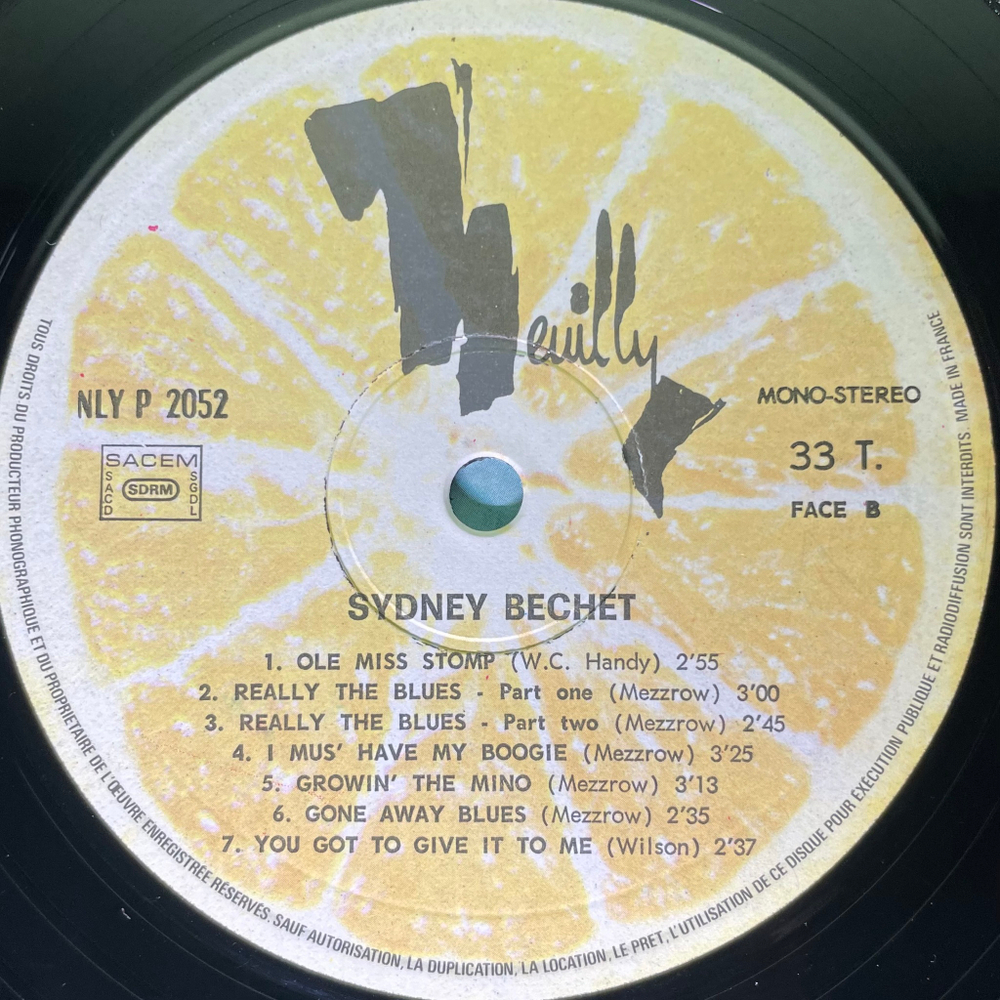 Sidney Bechet ‎– Perdido Street Blues (Франция)