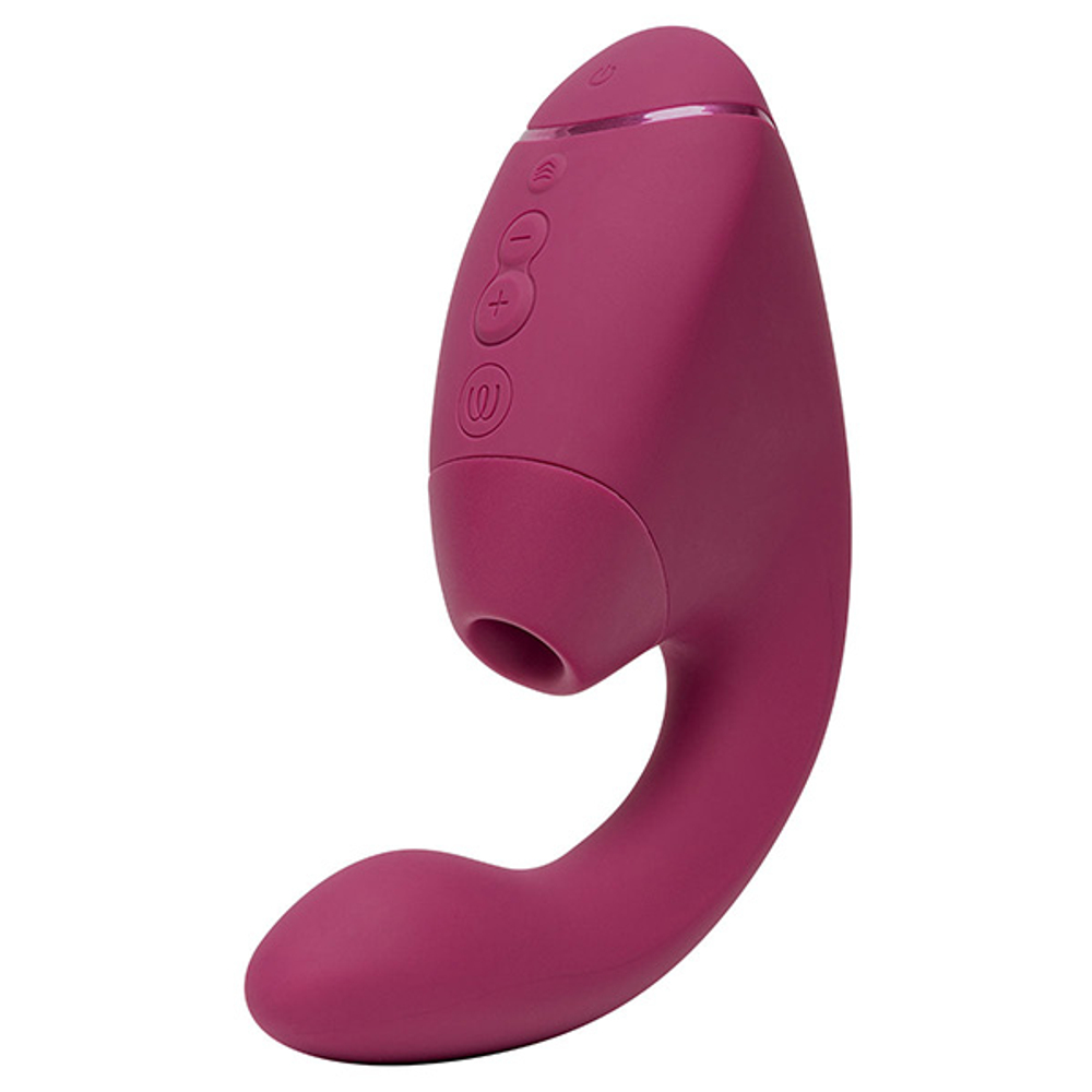 Розовый вибратор 19,5см с вакуумным стимулятором Womanizer Next Duo Dusky Pink WZ142SG3