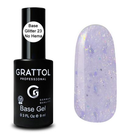 Grattol Base Rubber Glitter - База камуфлирующая 23, 9мл