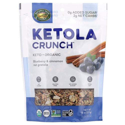 Nature's Path, Ketola Crunch ™, гранола с черникой и корицей, орехами, 227 г (8 унций)
