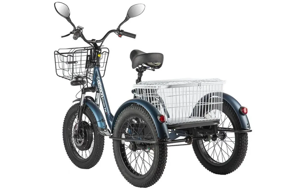 Электротрицикл Eltreco Porter Fat 700 с корзиной