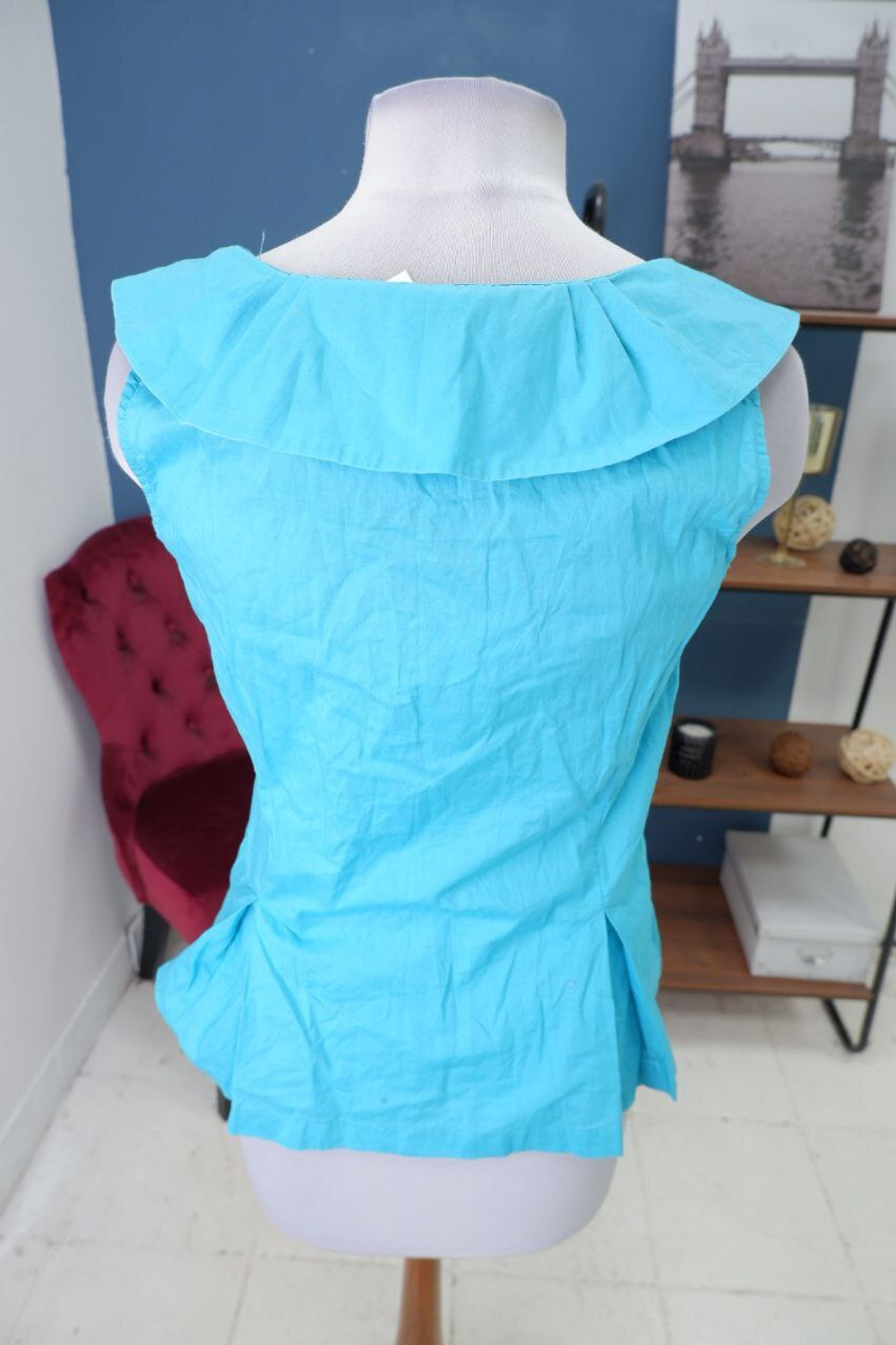 Топ Merona. голубой 46 размер