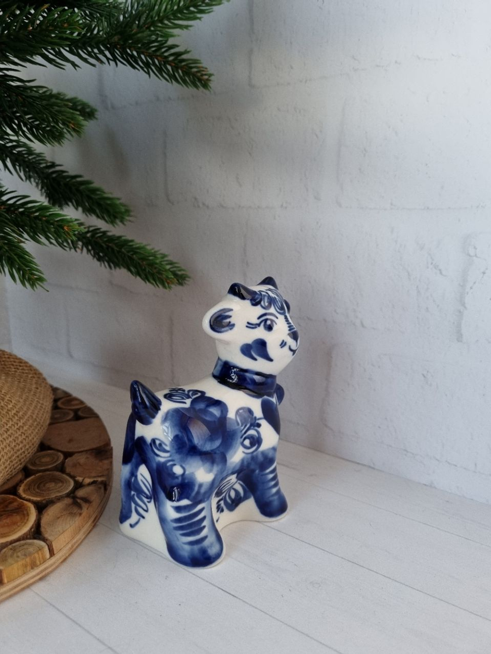 Козлёнок фигурка гжель