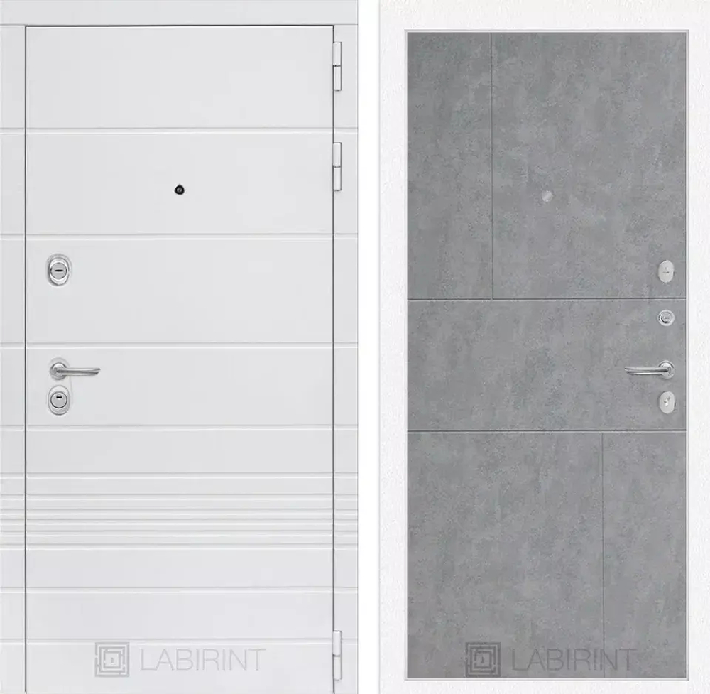 Дверь входная Лабиринт Трендо 21 - Светлый бетон металлическая