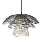 Светильник подвесной vinger, D48х30 см, черный/серый/белый