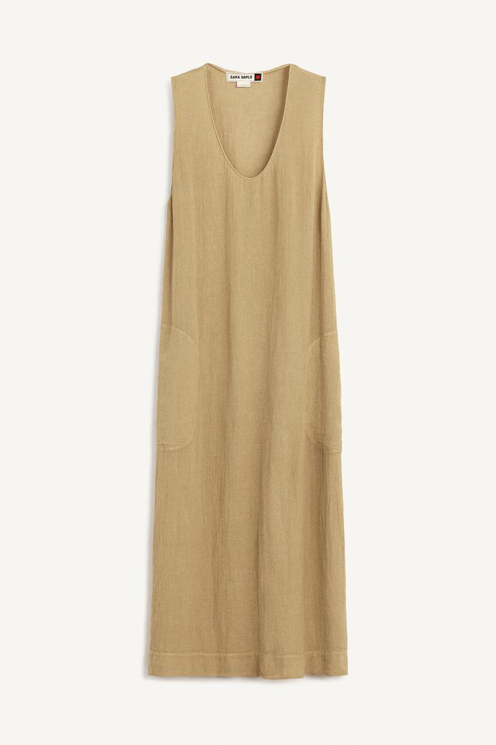 ZARA ПЛАТЬЕ-ТУНИКА, ГОРЧИЧНЫЙ