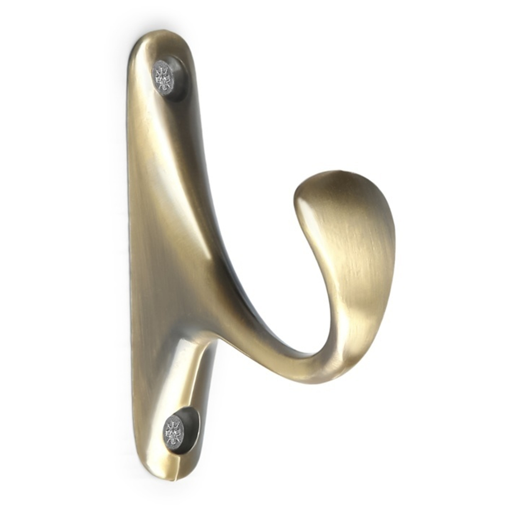 Крючок мебельный ТУНДРА TKO024, однорожковый, бронза