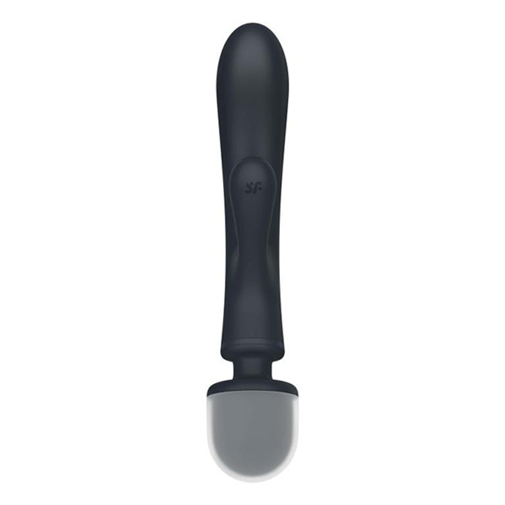 Серый двусторонний вибромассажер 23,7см Satisfyer Triple Lover 4018201