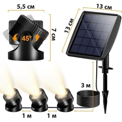 Декоративная подсветка для пруда и сада, теплый свет, IP68