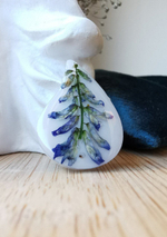 Подвеска синие цветы в лепестке